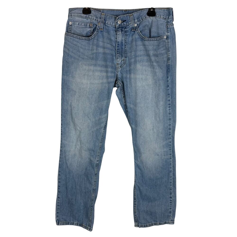 Levi's 559 Jeans Mens 34x31 Blue Denim Mid-Rise Relaxed Fit Straight Leg Zip Fly
